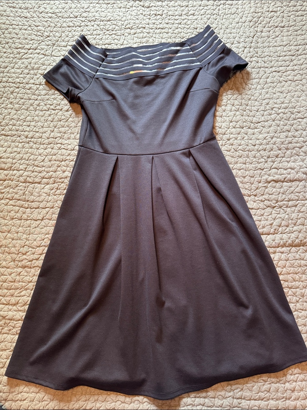 One-Shoulder Black Fit & Flare Dress